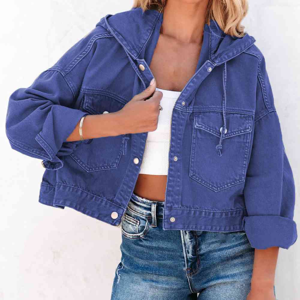 Ready for Fall Hooded Denim Jacket