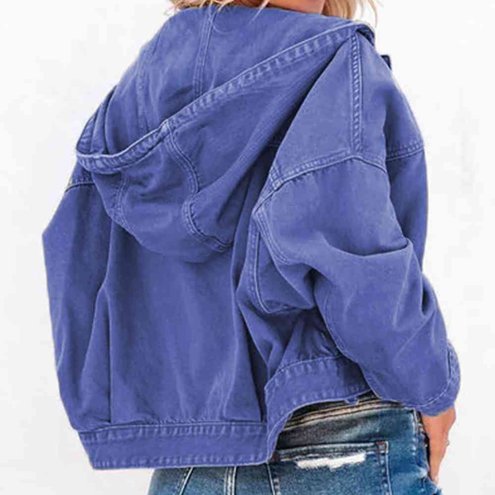 Ready for Fall Hooded Denim Jacket