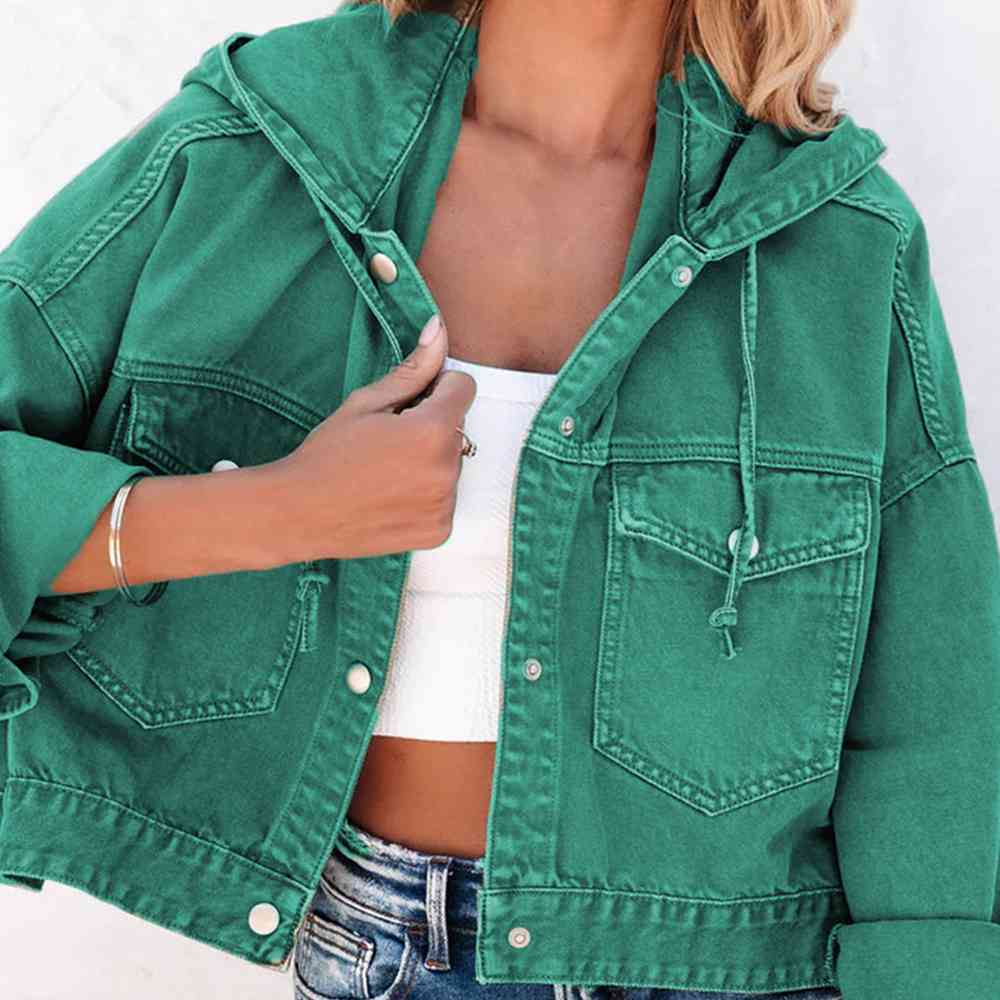 Ready for Fall Hooded Denim Jacket