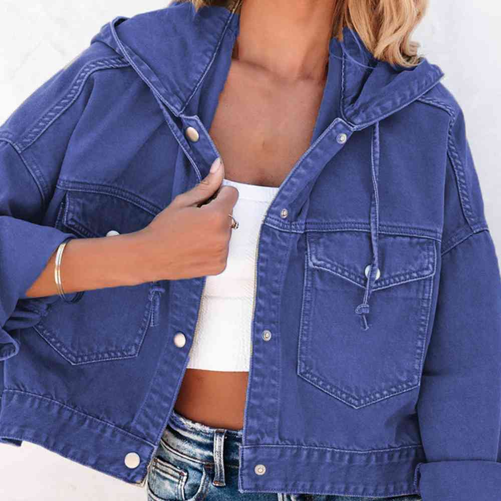 Ready for Fall Hooded Denim Jacket