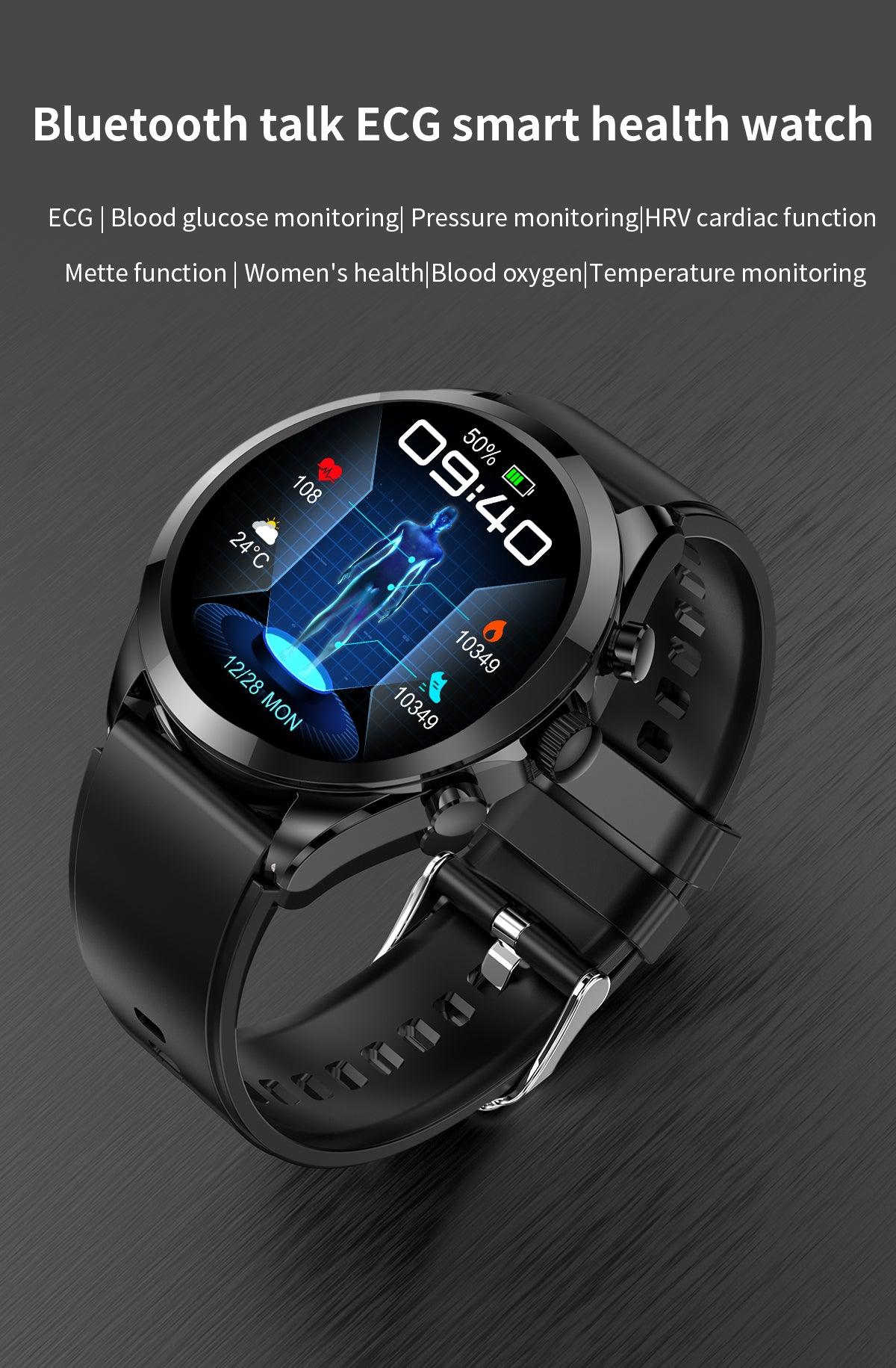 Health watch with blood pressure monitor outlet