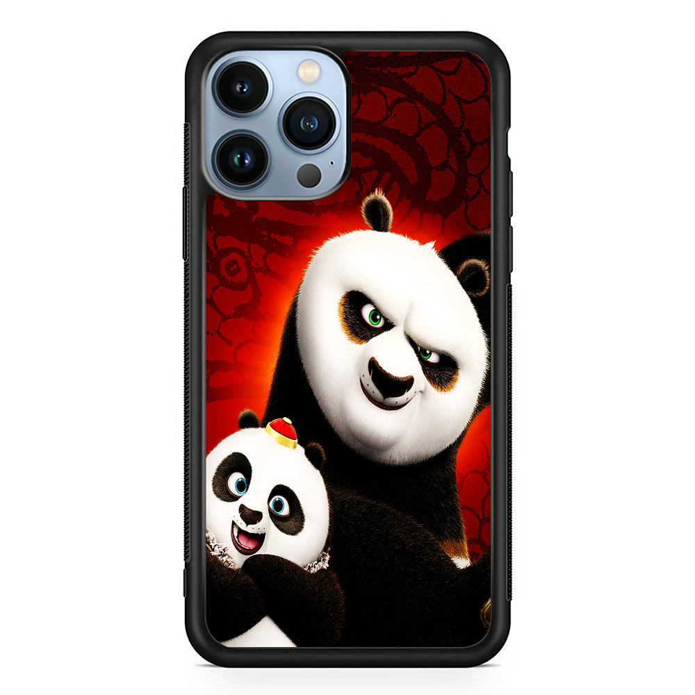 Kung Fu Panda With Baby Po 2D Rubber Phone Case