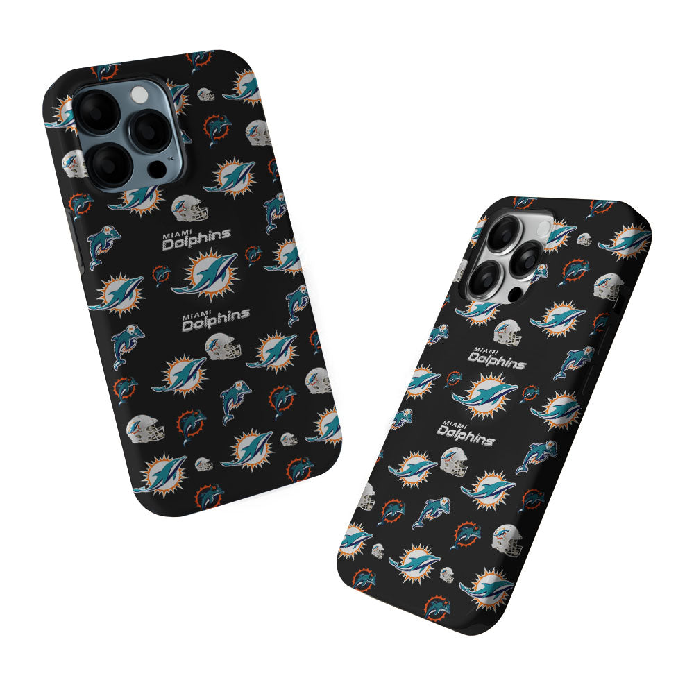 Miami Dolphins Pattern 2 in 1 Tough Phone Case