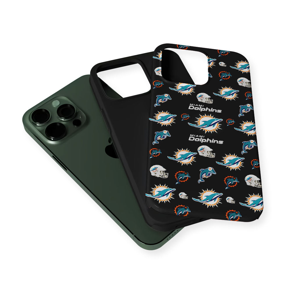 Miami Dolphins Pattern 2 in 1 Tough Phone Case