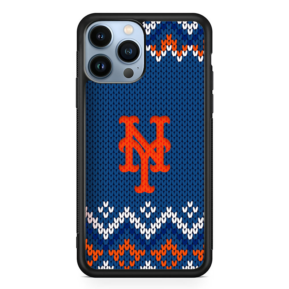 New York Mets Pattern 2D Rubber Phone Case