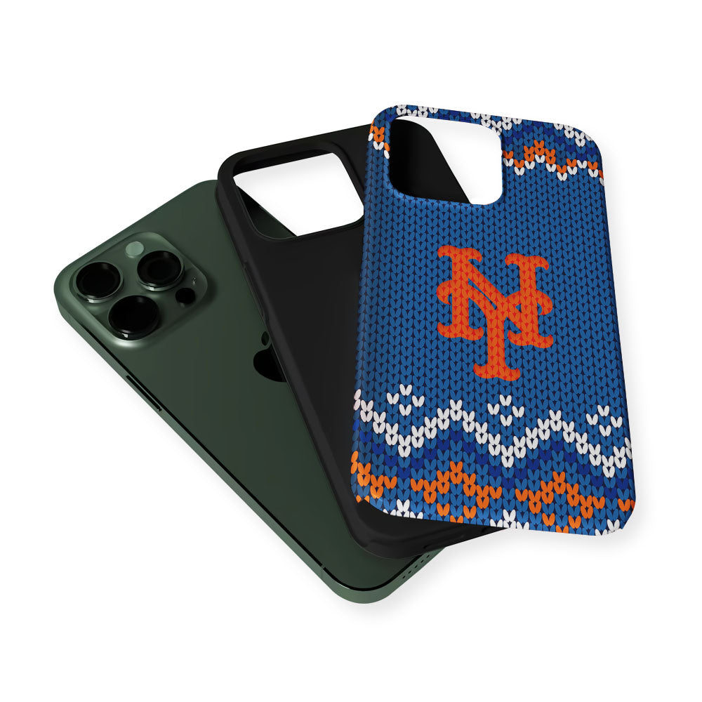 New York Mets Pattern 2 in 1 Tough Phone Case