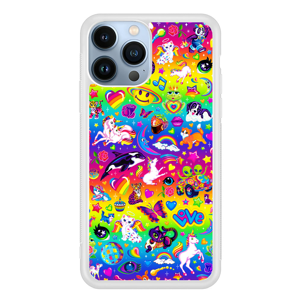 Unicorn Cartoon Rainbow Pattern 2D Rubber Phone Case