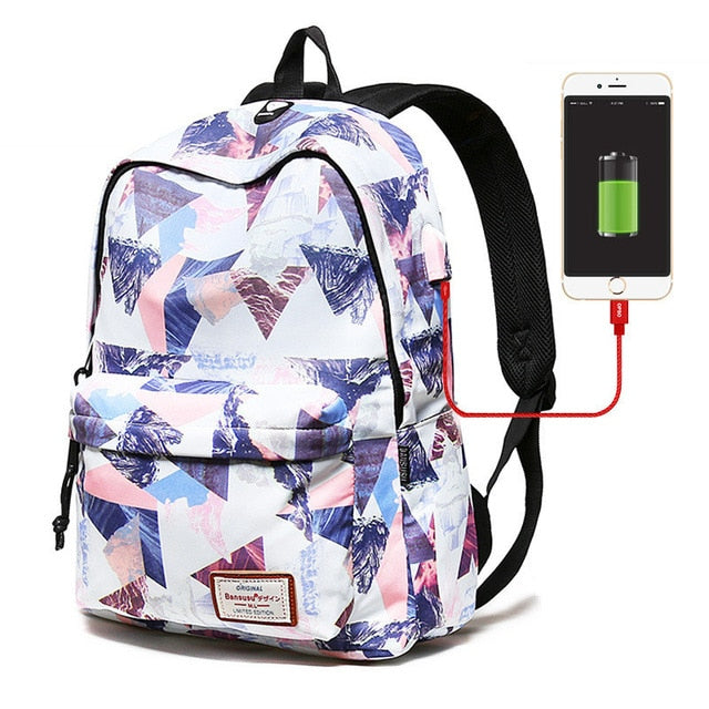 USB Charging Laptop Backpack for Women