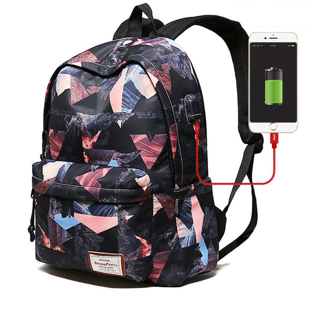 USB Charging Laptop Backpack for Women