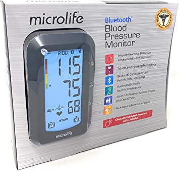 Costco Microlife Bluetooth Upper Arm Blood Pressure Monitor with Irregular Heartbeat Detection Bluetooth Connectivity and Free Microlife Health App