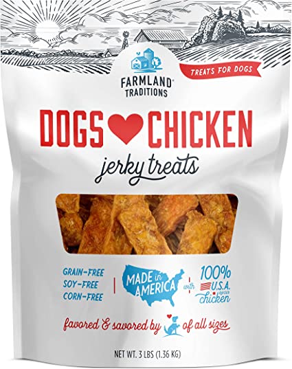 Farmland Traditions Dogs Love Chicken Premium Jerky Treats for Dogs