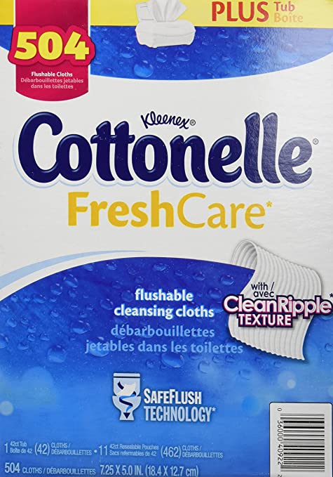 Cottonelle Fresh Care Flushable Cleansing Cloths, 504 Cloths