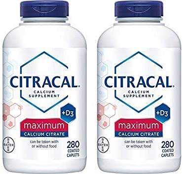 Citracal - Calcium Citrate with Vitamin D3 - 2 Bottles, 280 Caplets Each