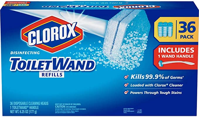 Clorox Toilet wand Refills + Wand model 30814, 36 count (Pack of 1)