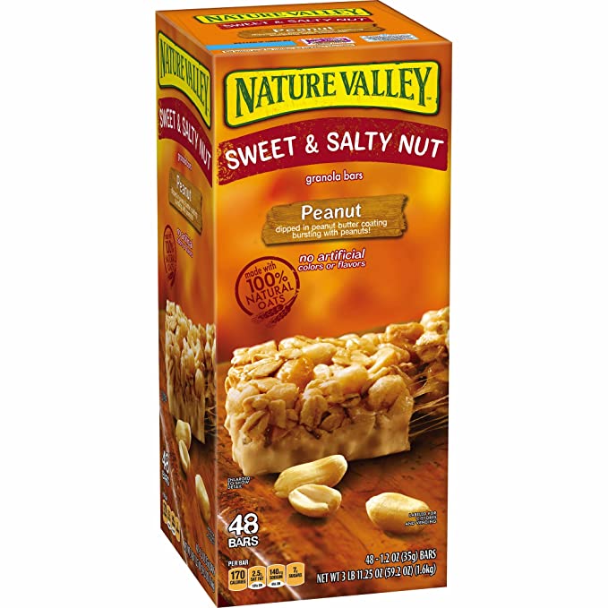 Nature Valley 1.2 Ounce Sweet and Salty Peanut Granola Bars 48 Count Value Box