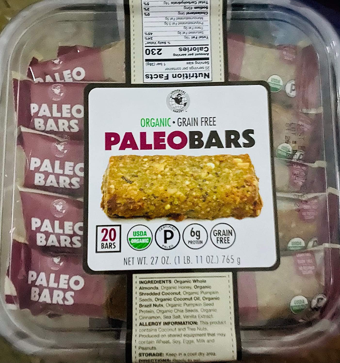 Organic Paleo Bars 27 oz.
