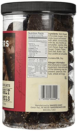 Sanders Dark Chocolate Sea Salt Caramels - 36 ounces (2.25 pounds)