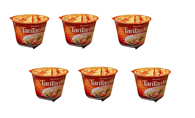Nongshim Premium Noodle Soup Ramen with Chilli Oil 4 Min Microwave( 6 Paper Bowls)
