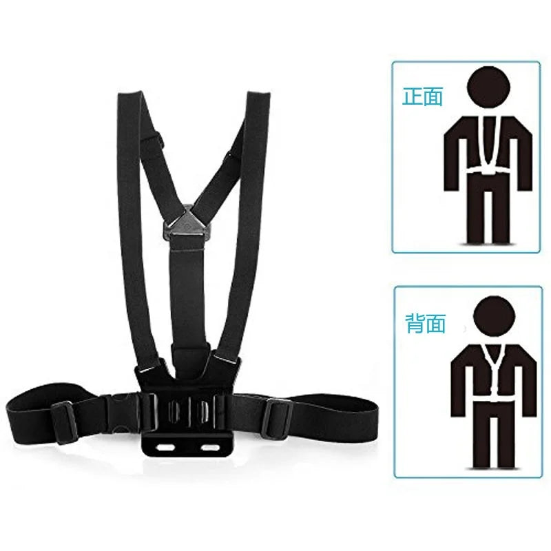 Kaliou Elastic Adjustable Camera Chest Strap Mount Strap for Go pro 7 6 5 4 3+ 3 2 1 Xiaoyi 4K SJ4000 Action Camera Accessories