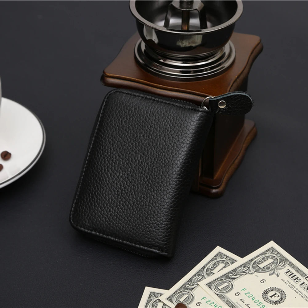 Zipper Women Men Genuine Leather Wallet Female Male Coin Purse Small Mini Walet For Cuzdan Vallet Money Bag Kashelek Portomonee