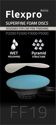 flexpro feinschleifscheiben FF19 150mm Schaum Scheiben trizact fine finishing foam discs Disques de finition fine fastplus