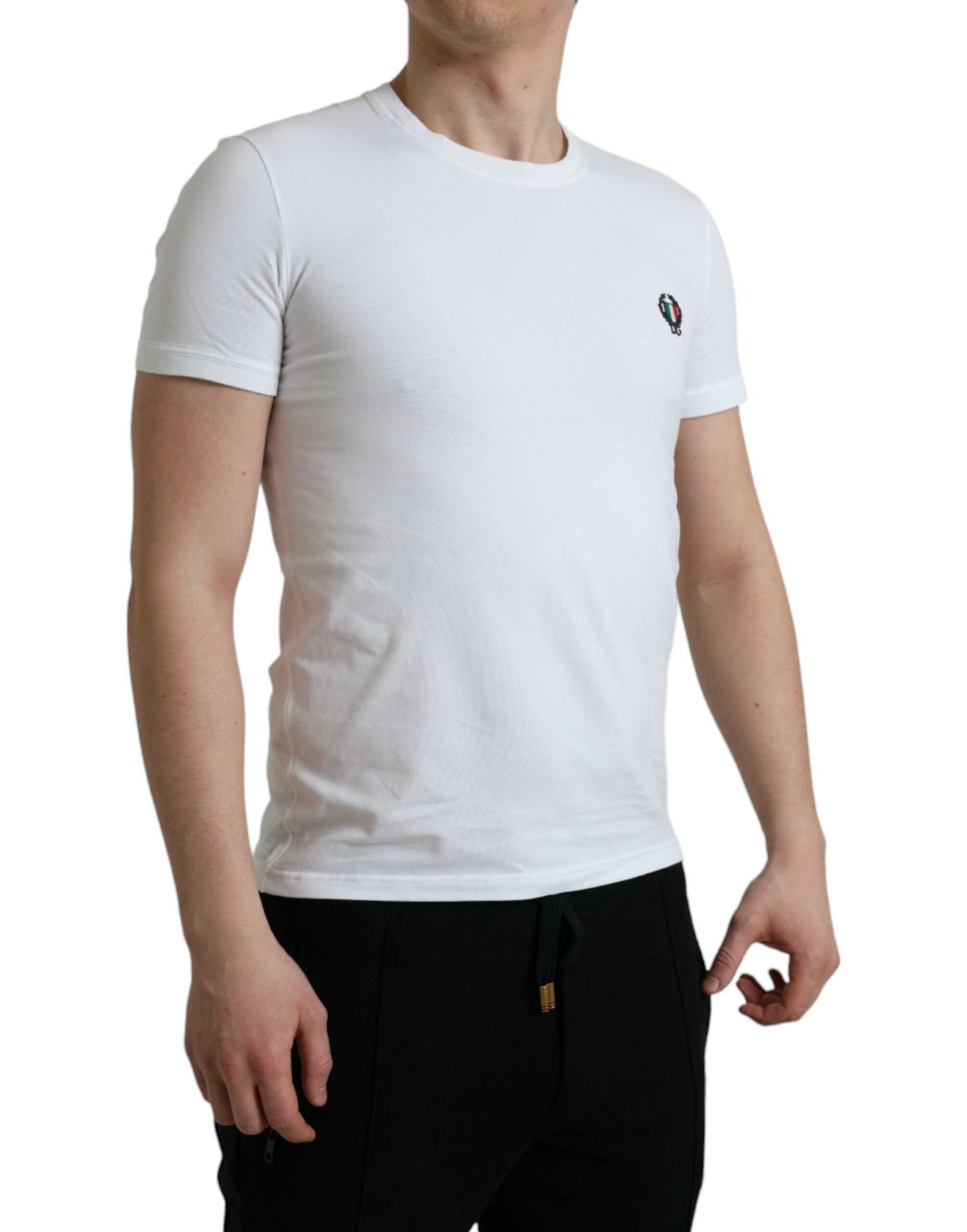 Dolce & Gabbana White Logo Crest Crew Neck Underwear T-shirt