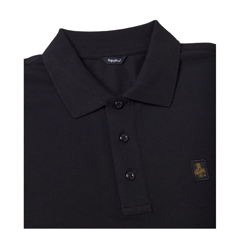 Refrigiwear Black Cotton Polo Shirt