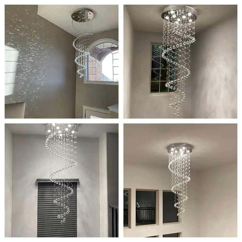 Albany 8 -Light Chrome Statement Tiered Chandelier with Crystal Accents