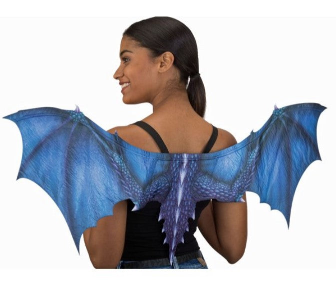 Dragon Wings - Deep Blue - Sublimated Print - Costume Accessory - Teen Adult