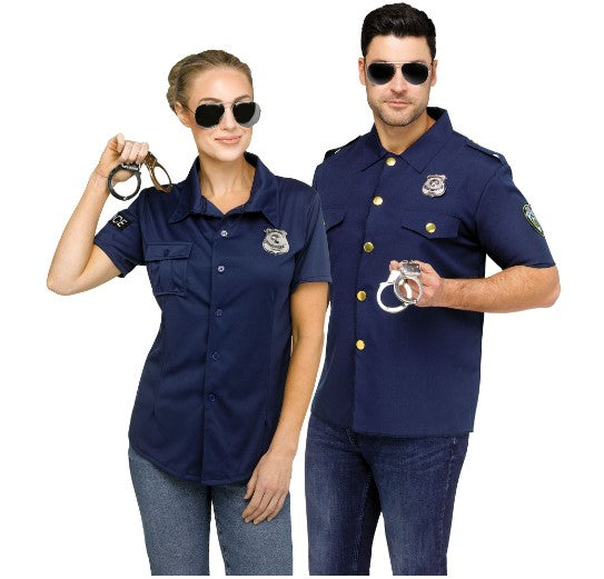 Police Officer Costume Accessory Kit - Handcuffs Sunglasses Badge - Adult Teen