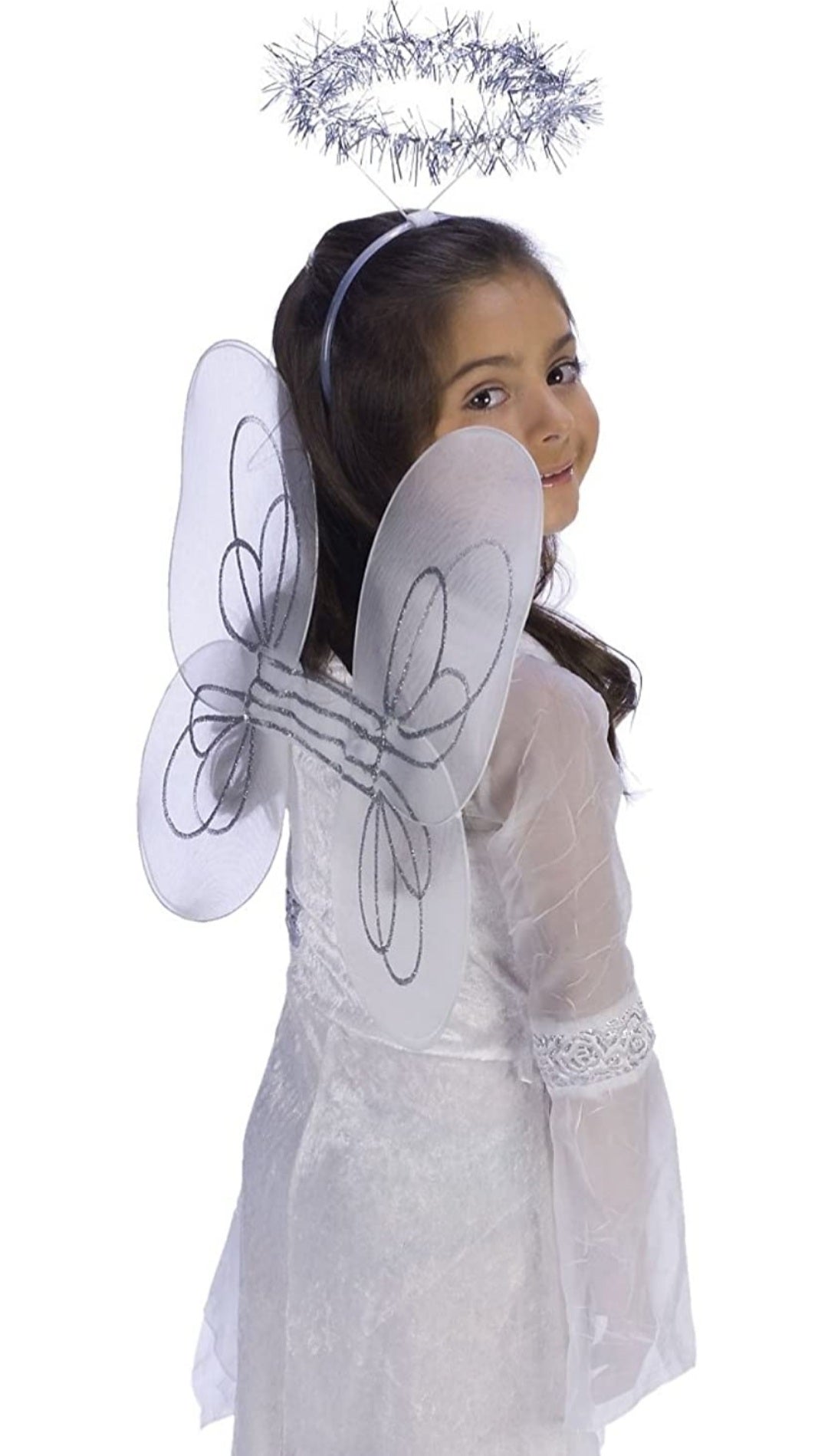 Angel Kit - Wings and Halo - White/Silver - Costume Accessories - Child Size