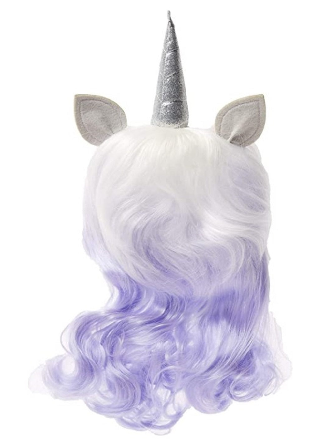 Unicorn Wig - White Lavender - Attached Horn/Ears - Cosplay Costume Accessory