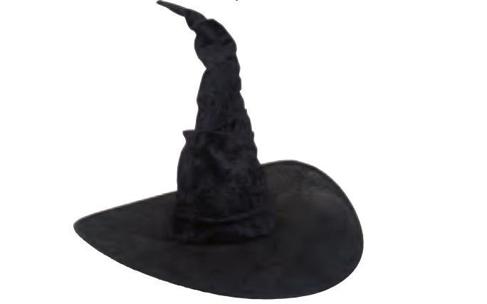 Witch Hat - Velvet - Spider Web Brim - Deluxe Costume Accessory - Teen Adult