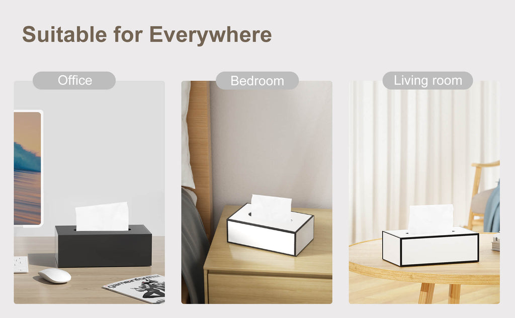 Der rechteckige Taschentuchbox-Halter ist für Schlafzimmer, Wohnzimmer und Büro geeignet