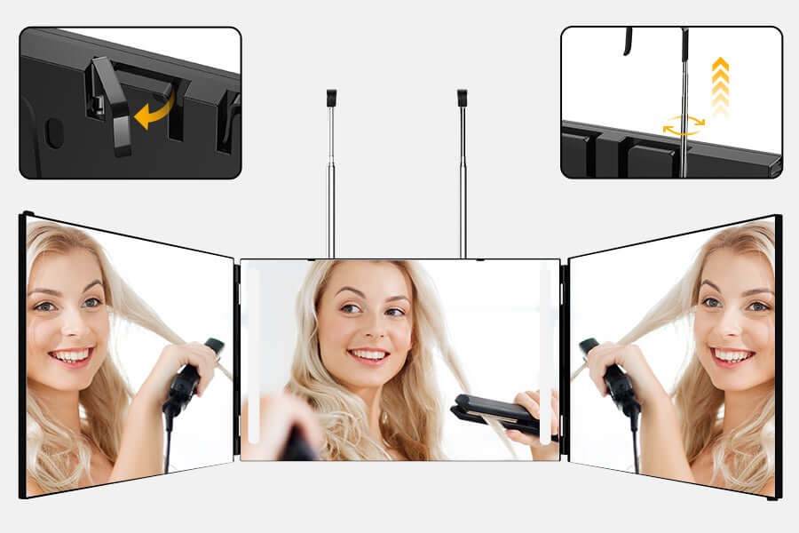 3 way hair cutting mirror