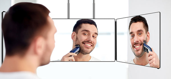 Dreifach gefalteter Schönheitsspiegel