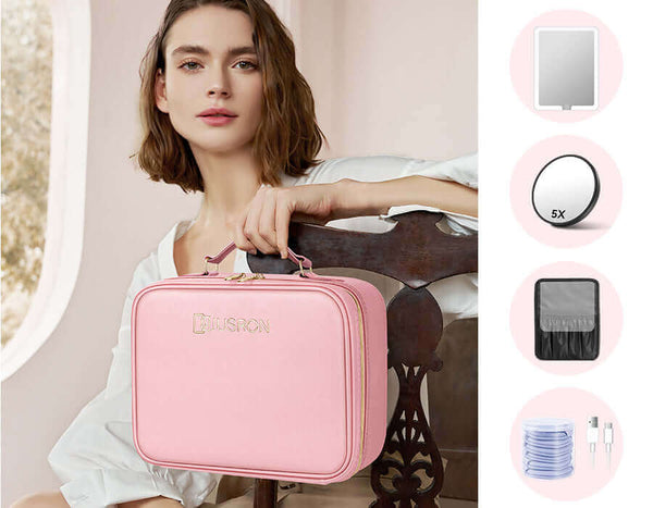 pink makeup bag