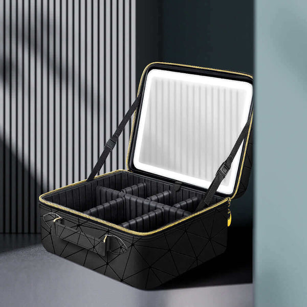 makeup bag with mirror