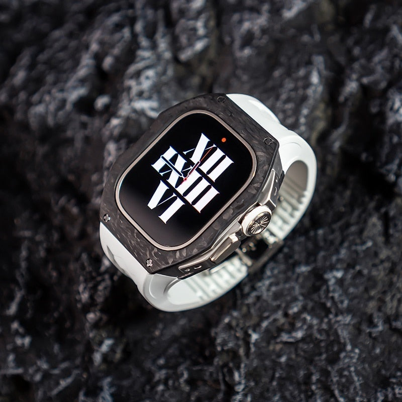 Apple Watch Ultra  Fluororubber Band 49mm Titanium alloy Case
