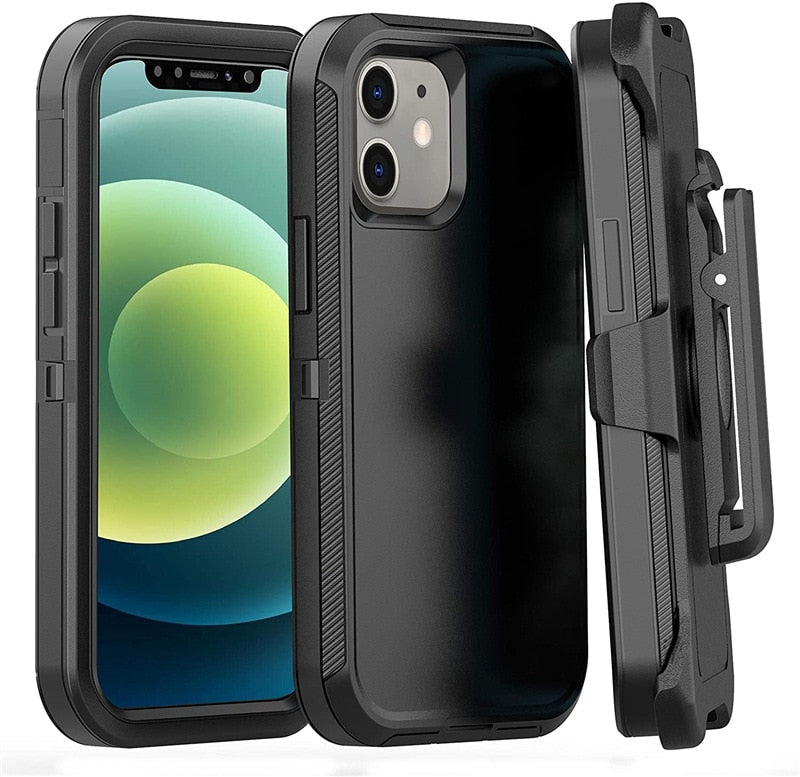 OKME Heavy ShockGuard Defender Case Cover Shell with Clip iPhone