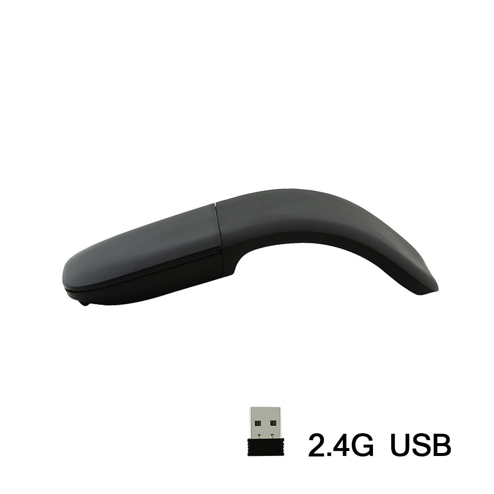 CHUYI Ultra-thin Portable Ergonomic Foldable Wireless Mute Matte Arc Bluetooth 4.0 Mause for Surface Book L