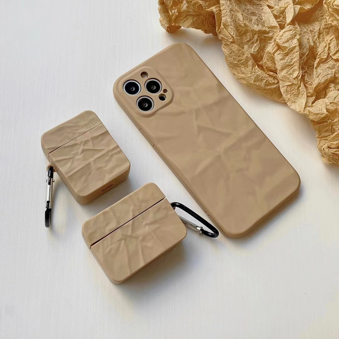iPhone Case RetroBox 3D Brown Water Ripple 2pcs/Set