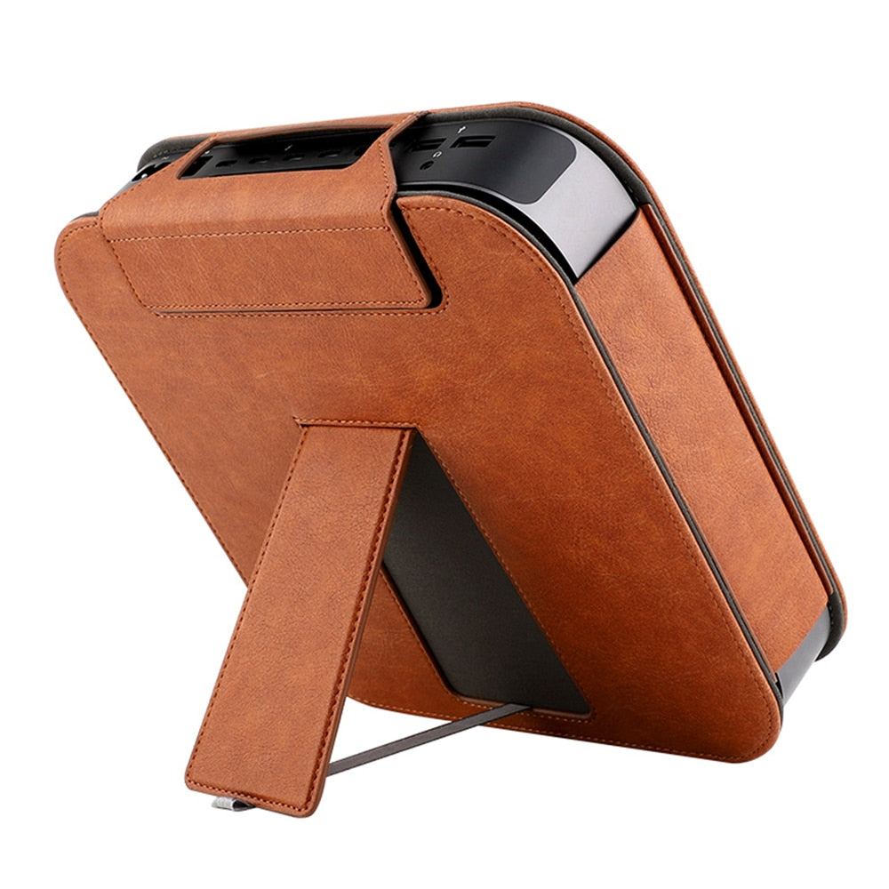 Leather Stand Case Cover Mac Mini Desktop Pouch Sleeve