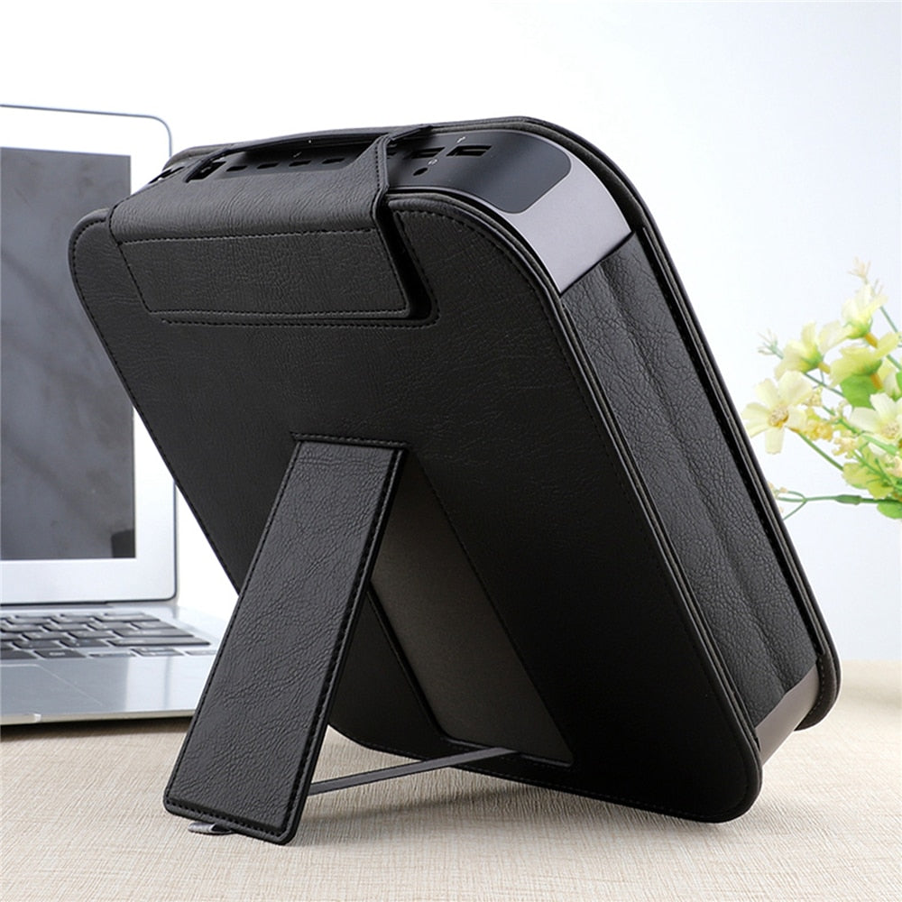 Leather Stand Case Cover Mac Mini Desktop Pouch Sleeve