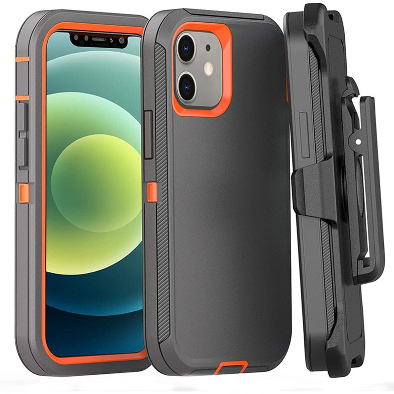 OKME Heavy ShockGuard Defender Case Cover Shell with Clip iPhone