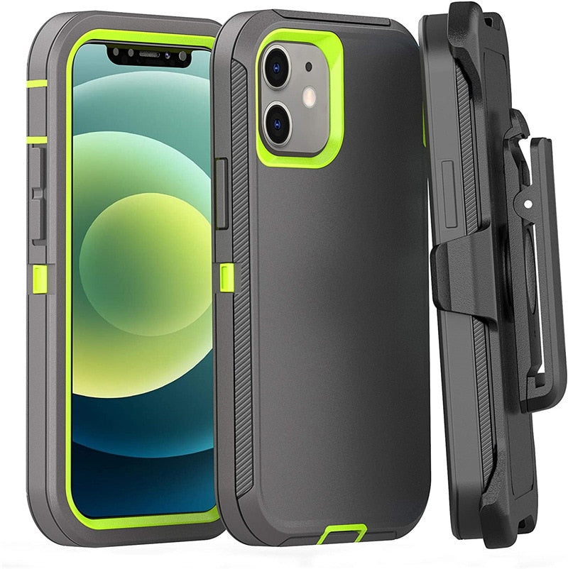 OKME Heavy ShockGuard Defender Case Cover Shell with Clip iPhone
