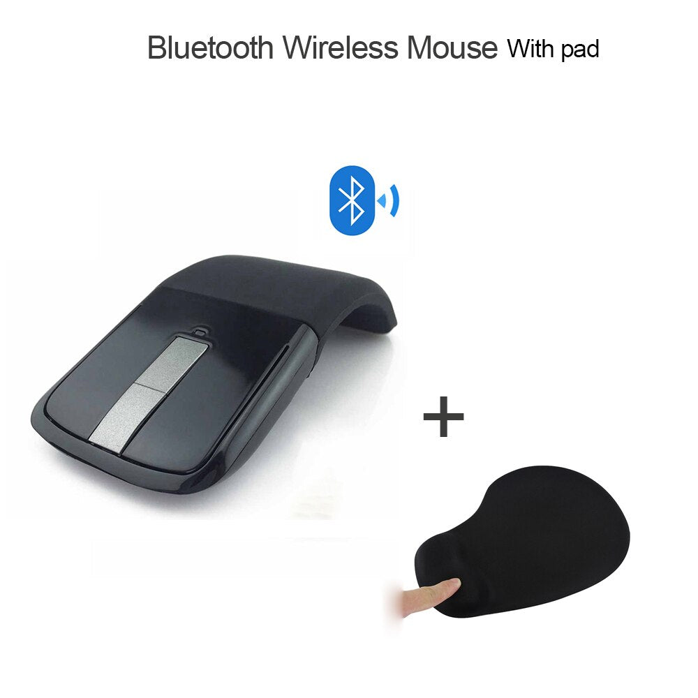 Bluetooth Wireless Foldable Arc Touch Mouse 1200DPI Ultra-Thin Computer