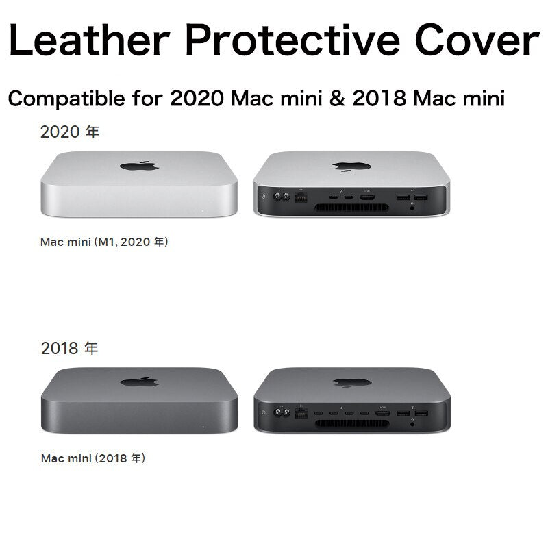 Leather Stand Case Cover Mac Mini Desktop Pouch Sleeve