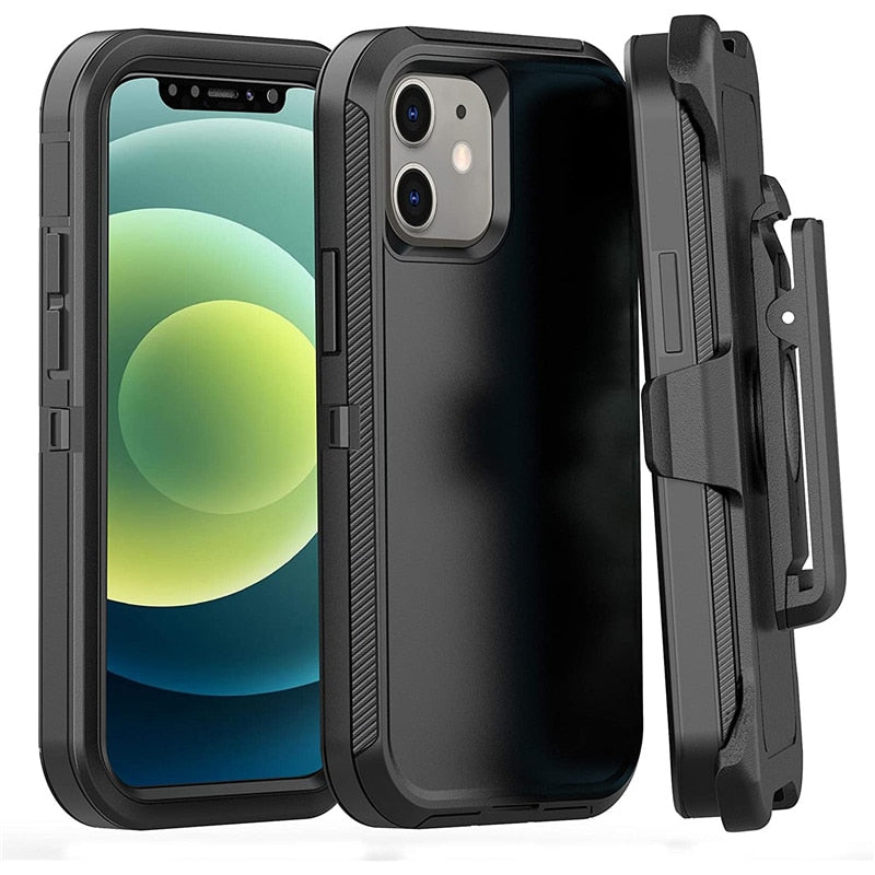 OKME Heavy ShockGuard Defender Case Cover Shell with Clip iPhone