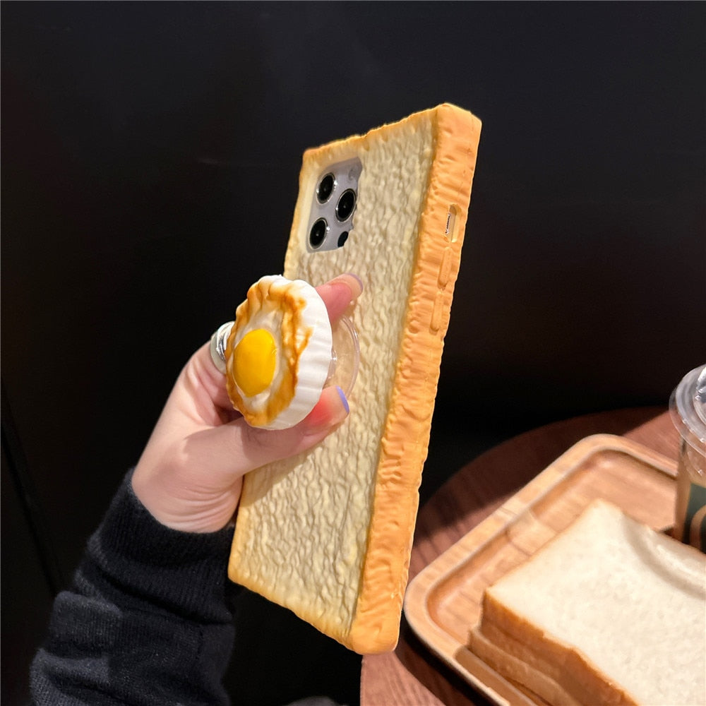 iPhone uirky bread egg & frying pan case